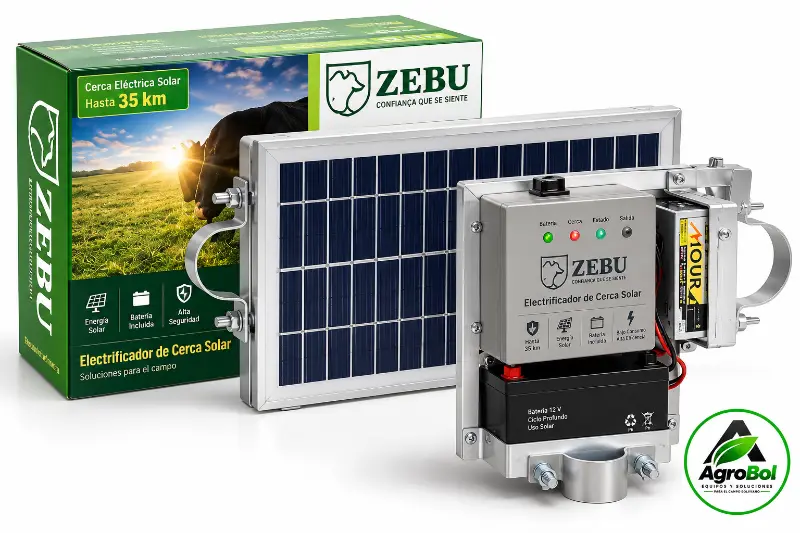 Cerca eléctrica solar AgroBol en el campo